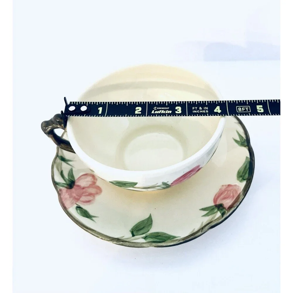 Franciscan Desert Rose Tea Cup & Saucer USA Pink Floral Vintage Replacement